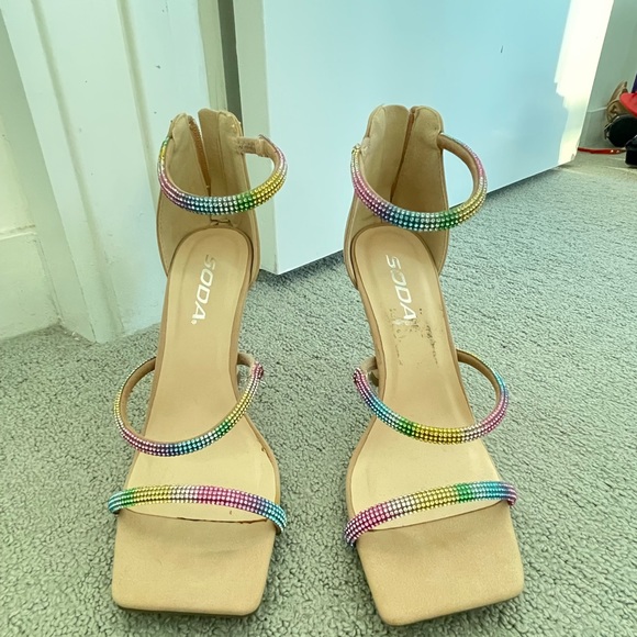 Multicolor Rhinestone sandals - Picture 2 of 3